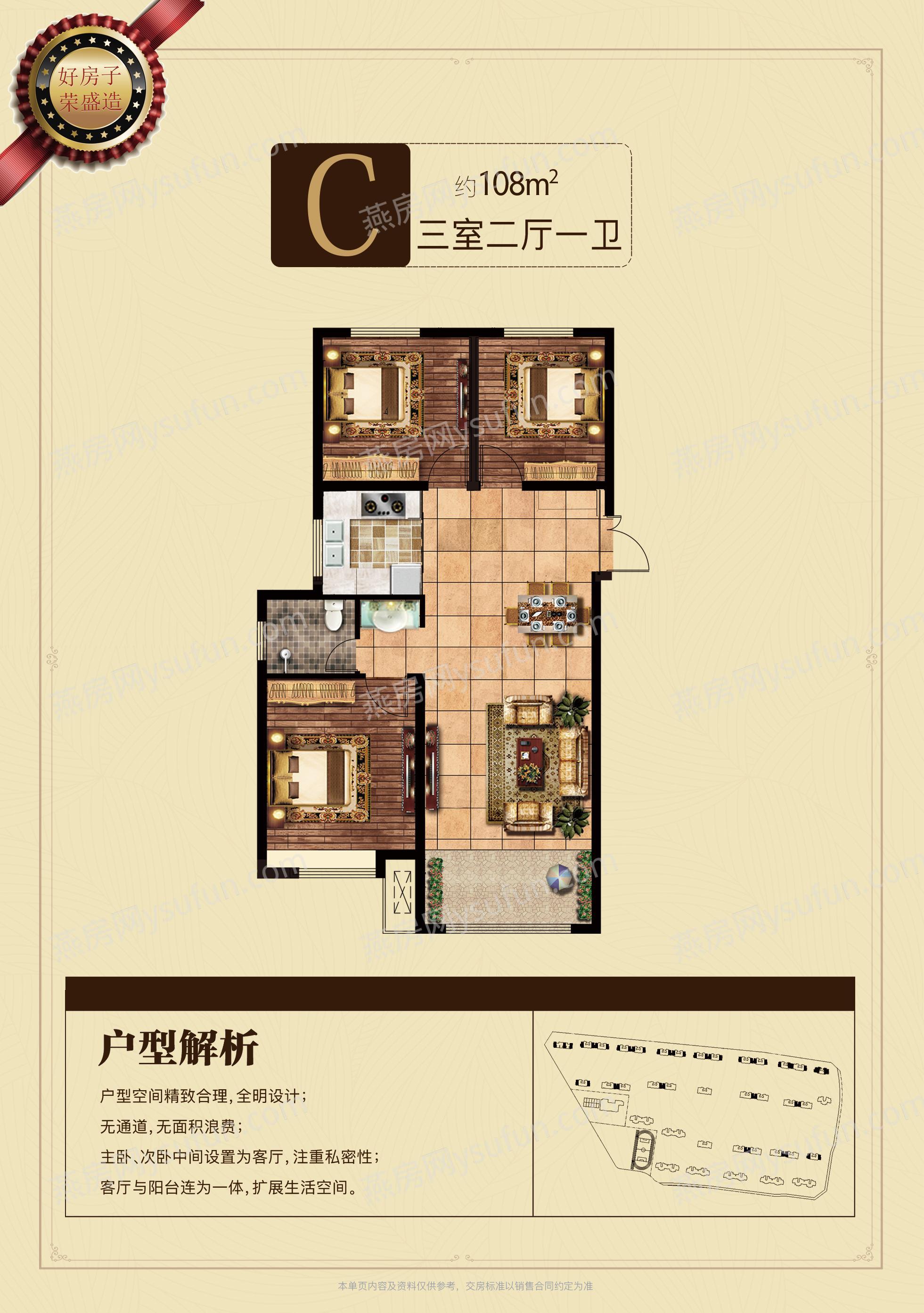 找新房 荣盛城 户型