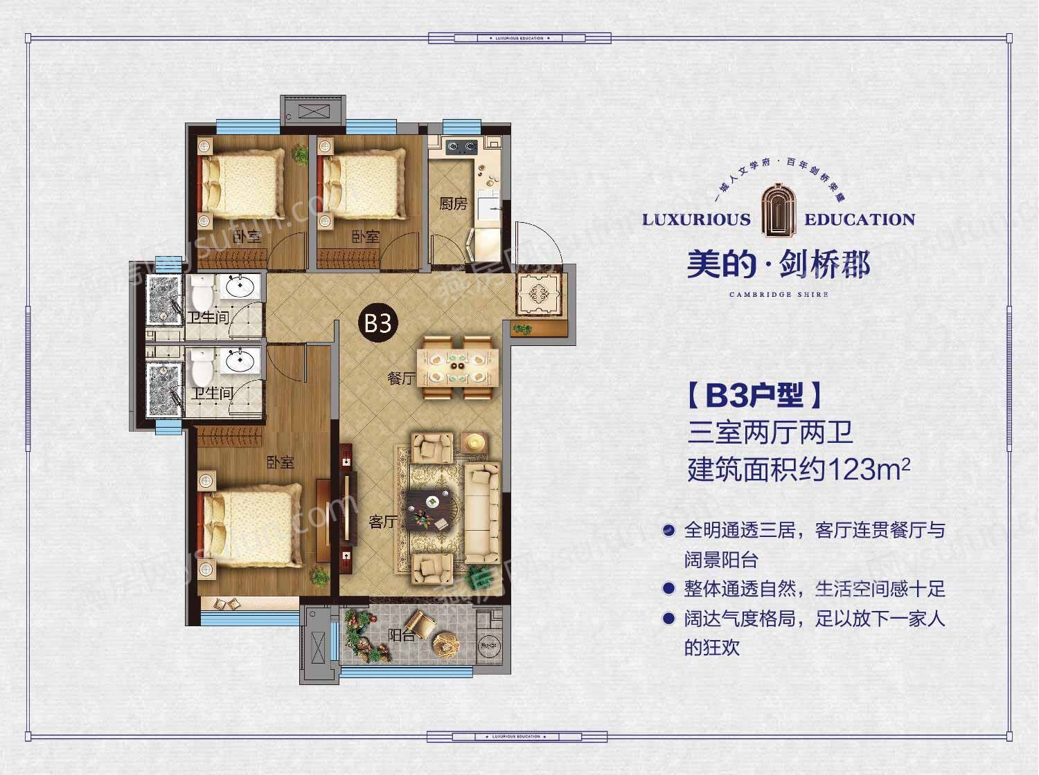 找新房 美的剑桥郡一期 户型